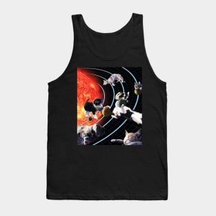 Cat Universe Galaxy Kitten Planets Solar Sun Earth Funny Tank Top